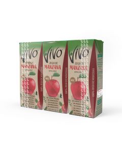 Jugo 100% Fruta Manzana pack 3 Un