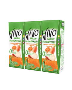 Nectar Veggie Naranja Zanahoria Manzana pack 3 Un