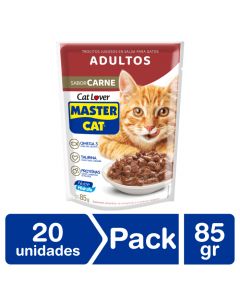Alimento Húmedo Gato Trocitos Jugosos Carne pack 20 Un