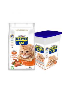 Alimento Gato Salmon 8 Kg + Contenedor
