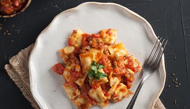 Raviolis en Salsa de Tomates